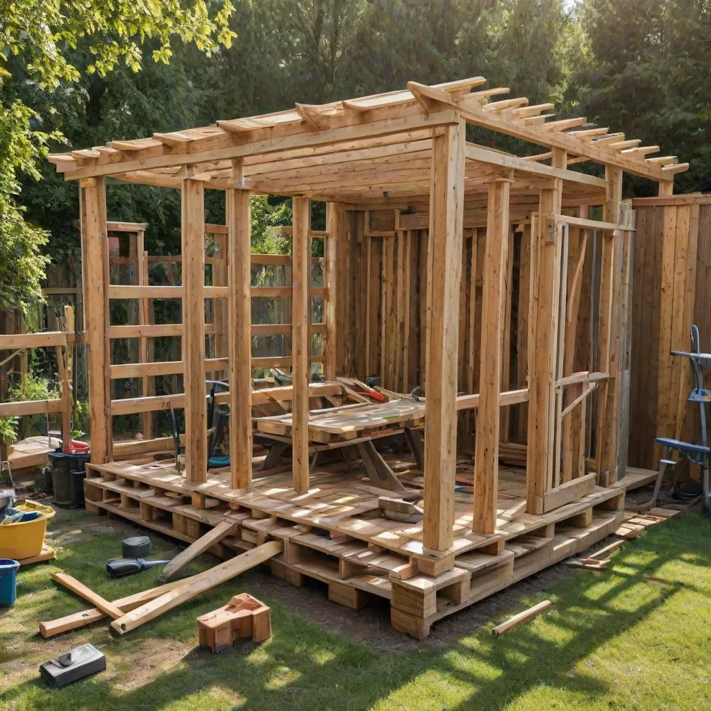 Budowa drewutni z palet – projekt DIY