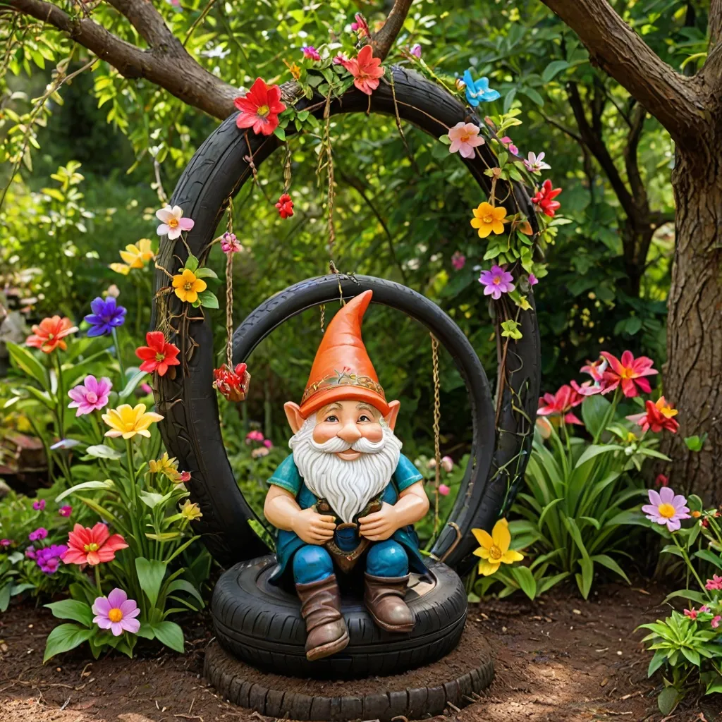 Ozdoby ogrodowe ze starych opon – pomysły DIY