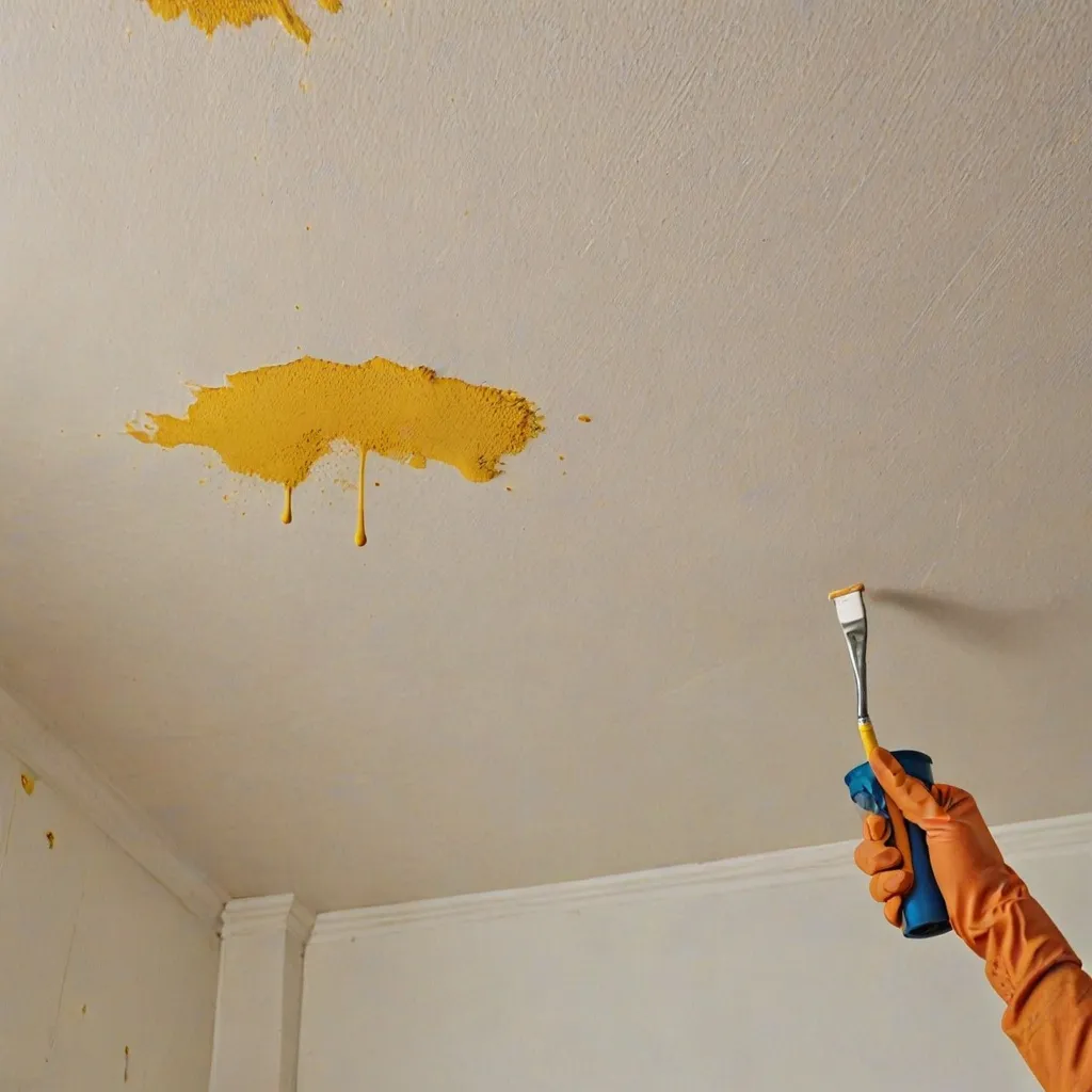 Jak usunąć żółte plamy na suficie?